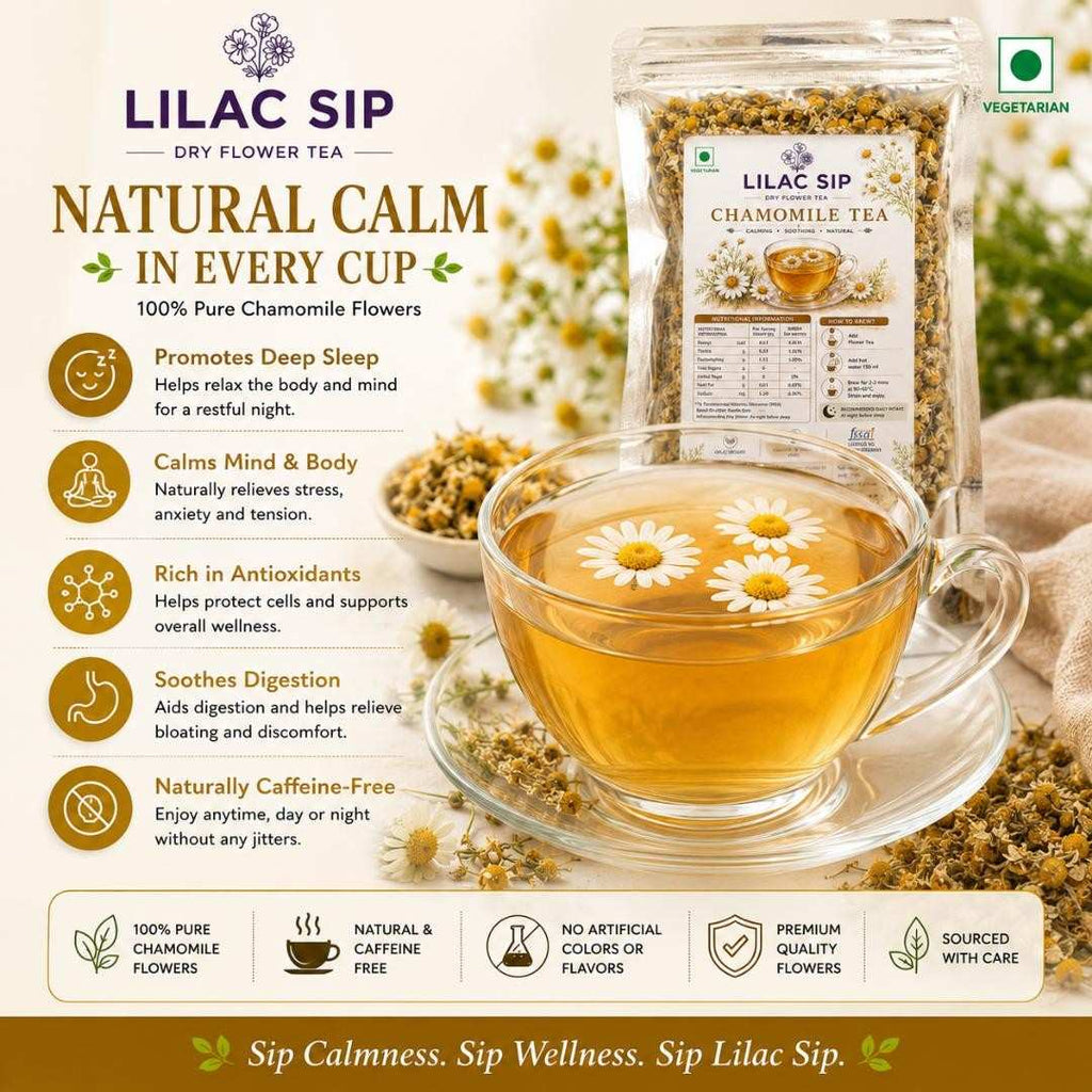 Lilac Sip Chamomile Tea