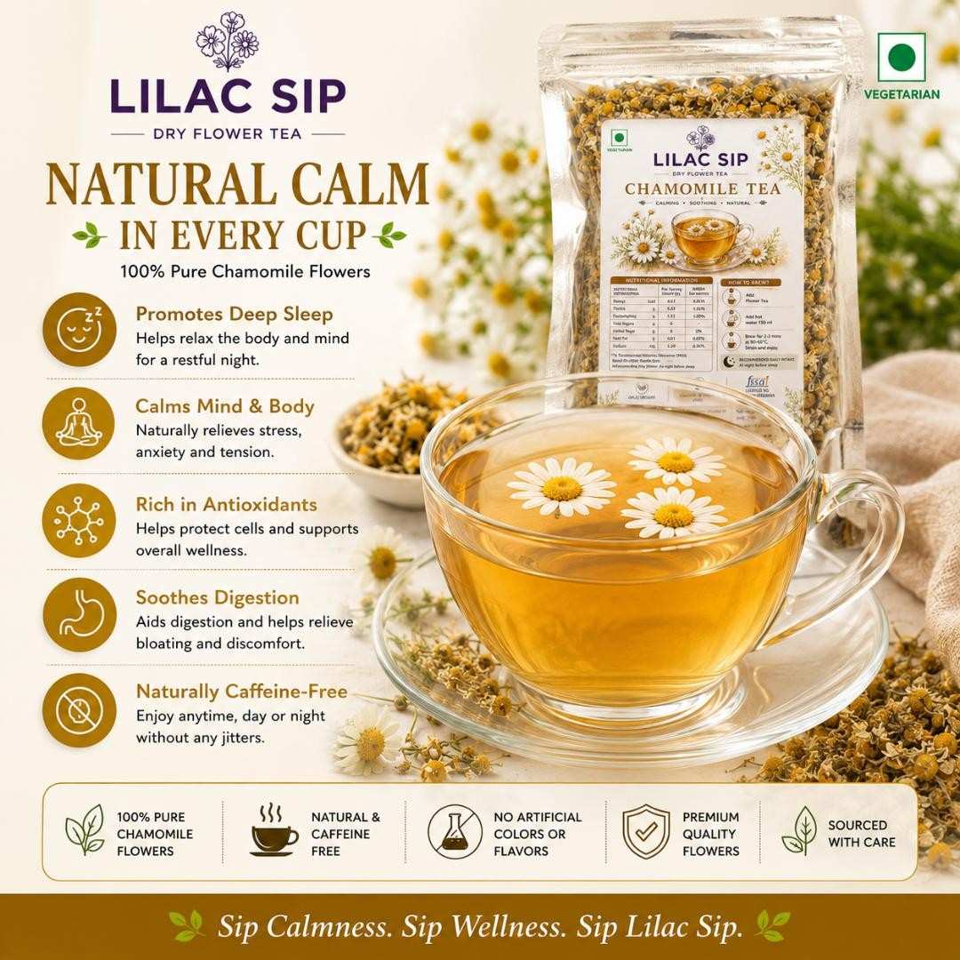 Lilac Sip Chamomile Tea
