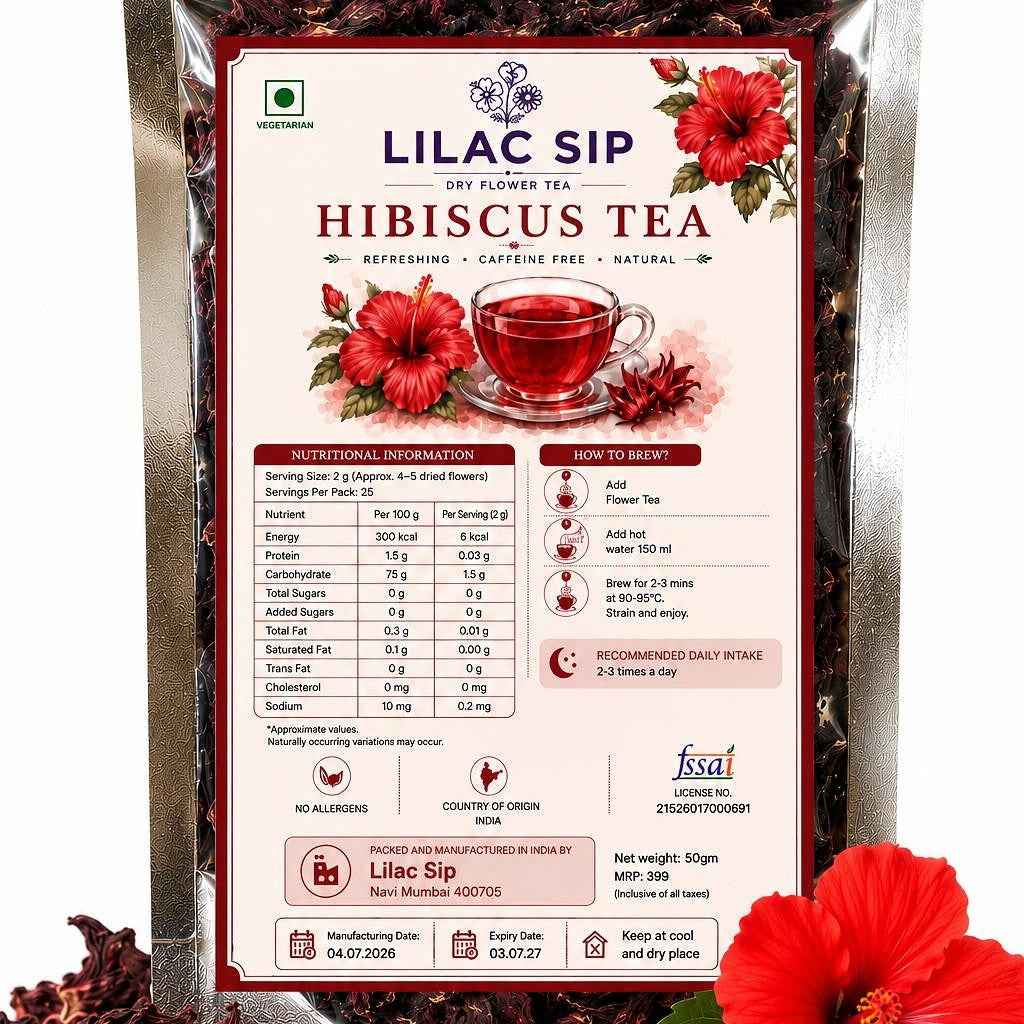 Lilac Sip Hibiscus Tea